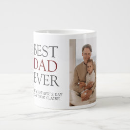 Eenvoudige moderne familie vaders dag foto naam grote koffiekop