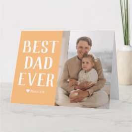 Eenvoudige moderne familie vaders dag foto naam kaart