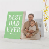 Eenvoudige moderne familie vaders dag foto naam kaart (Gele Bloem)