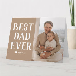 Eenvoudige moderne familie vaders dag foto naam kaart