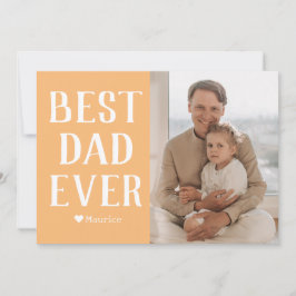 Eenvoudige moderne familie vadersdag foto naam feestdagenkaart