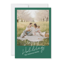 Eenvoudige moderne familiefoto Kerstmis & Nieuwjaa