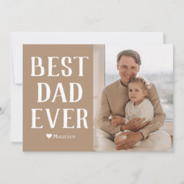 Eenvoudige moderne familiefotonaam voor Vaderdag Feestdagenkaart