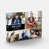 Eenvoudige moderne familienaam Foto Collage (Links)