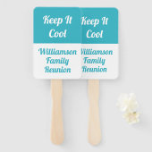 Eenvoudige moderne familiereünie - Houd het koel Handwaaier (Voorkant en achterkant)