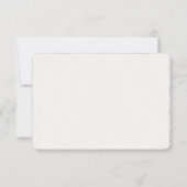 Eenvoudige Moderne Faux Deckled Edge Wedding RSVP (Achterkant)