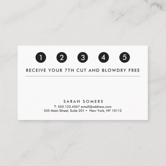 Eenvoudige moderne FAUX Silver Striped Loyalty 5 P (Achterkant)