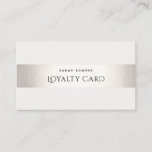 Eenvoudige moderne FAUX Silver Striped Loyalty 5 P (Voorkant)