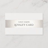 Eenvoudige moderne FAUX Silver Striped Loyalty 6 P (Voorkant)