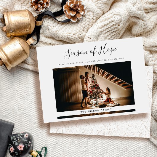 Eenvoudige moderne feestdag met kerst Kaart