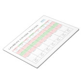 Eenvoudige moderne fitness tracker notitieblok (Schuin)