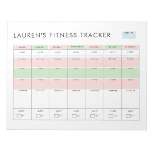 Eenvoudige moderne fitness tracker notitieblok