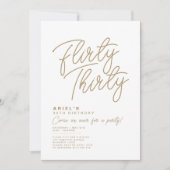 Eenvoudige moderne flirterige dertig verjaardagsui kaart (Voorkant)