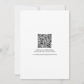 Eenvoudige moderne Floral QR-code Hartelijk dank Bedankkaart (Achterkant)