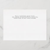 Eenvoudige Moderne Folie Custom Photo Xmas Kaarten (Achterkant)