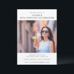 Eenvoudige moderne Foto 50th Birthday Party Invita Kaart<br><div class="desc">Eenvoudige moderne Foto 50th Birthday Party Invitation</div>