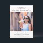 Eenvoudige moderne Foto 50th Birthday Party Invita Kaart<br><div class="desc">Eenvoudige moderne Foto 50th Birthday Party Invitation</div>