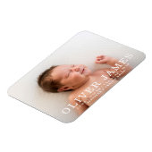 Eenvoudige moderne foto | Aankondiging geboorte Magneet (Linkerzijde)