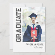 Eenvoudige moderne foto afstudeeraankondiging