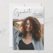 Eenvoudige moderne foto afstudeerfeest kaart (Voorkant)