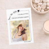 Eenvoudige moderne foto Afstudeerfeest Save the Da Date