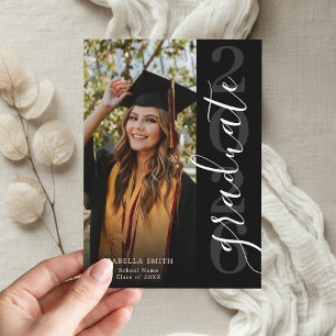 Eenvoudige Moderne Foto Afstuderen Aankondiging