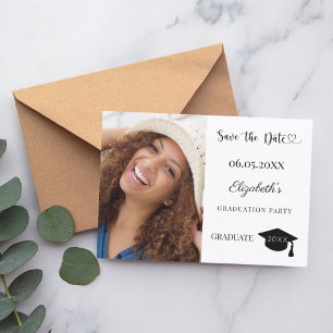 Eenvoudige moderne foto Afstuderen Save The Date