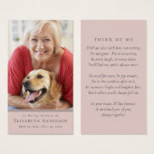 Eenvoudige moderne foto begrafenis gebed Kaart (Voorkant /achterkant)