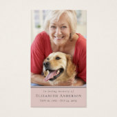 Eenvoudige moderne foto begrafenis gebed Kaart (Voorkant)