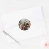 Eenvoudige moderne foto Bewaar de Date Classic Sti Ronde Sticker (Envelop)