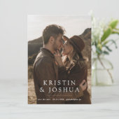 Eenvoudige moderne foto Bewaar de datum uitnodigin Save The Date (Staand voorkant)