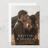 Eenvoudige moderne foto Bewaar de datum uitnodigin Save The Date (Voorkant / Achterkant)