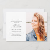 Eenvoudige moderne Foto Birthday Celebration Kaart (Voorkant)