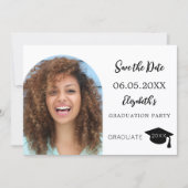 Eenvoudige moderne foto boog Graduation Party Save The Date (Voorkant)