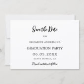 Eenvoudige moderne foto boog Graduation Party Save The Date (Achterkant)