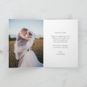 Eenvoudige moderne foto bruiloft gevouwen dank u k bedankkaart (Binnen)