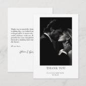 Eenvoudige moderne foto-bruiloft Hartelijk dank Bedankkaart (Voorkant / Achterkant)