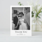 Eenvoudige moderne foto-bruiloft Hartelijk dank Bedankkaart (Staand voorkant)