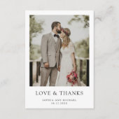 Eenvoudige moderne foto-bruiloft Hartelijk dank Bedankkaart (Voorkant)