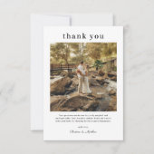 Eenvoudige moderne foto-bruiloft Hartelijk dank Bedankkaart (Voorkant)