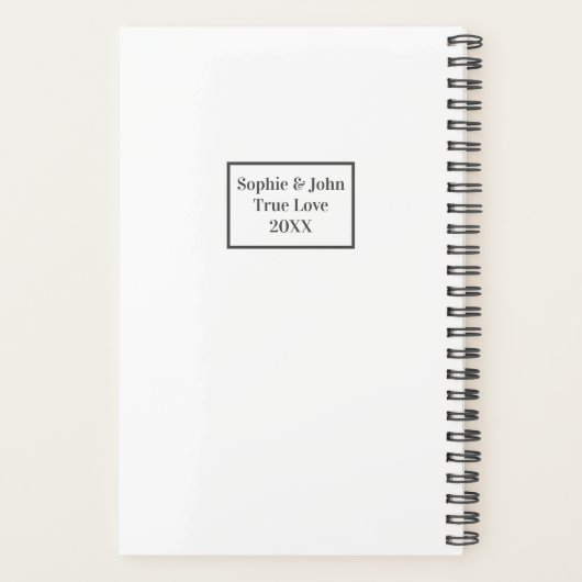 Eenvoudige moderne foto bruiloft planner (Achterkant)