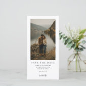 Eenvoudige Moderne Foto Bruiloft Save the Date (Staand voorkant)