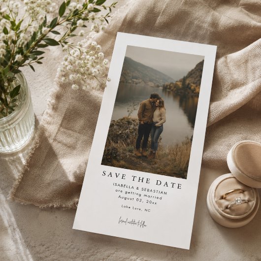 Eenvoudige Moderne Foto Bruiloft Save the Date