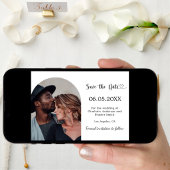 Eenvoudige moderne foto bruiloft save the date