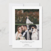 Eenvoudige moderne foto bruiloft W Note 4 Foto Bedankkaart (Achterkant)