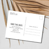 Eenvoudige Moderne Foto Budget Bruiloft Save the D Aankondigingskaart