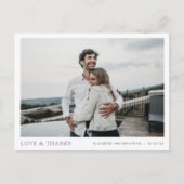 Eenvoudige moderne foto Dank je huwelijk Briefkaart (Voorkant)