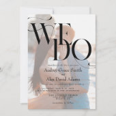 Eenvoudige moderne foto die we uitnodigen kaart (Voorkant)