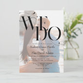 Eenvoudige moderne foto die we uitnodigen kaart (Staand voorkant)