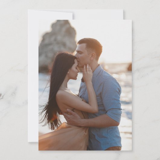 Eenvoudige moderne foto die we uitnodigen kaart (Achterkant)